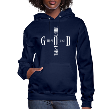 Womens Hoodie, Trust God Cross