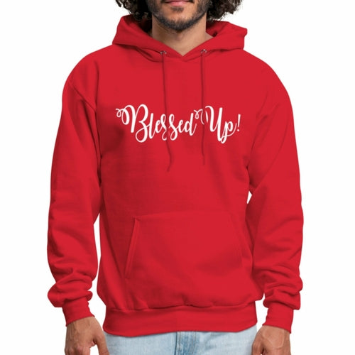 Mens Hoodie - Pullover Hooded Sweatshirt - Graphic/Blessed Up