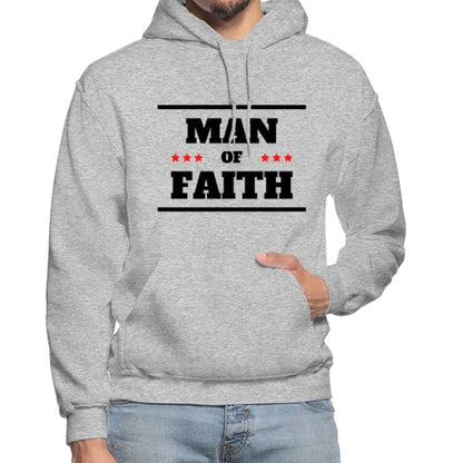 Mens Hoodie - Pullover Hooded Sweatshirt - Graphic/Man of Faith