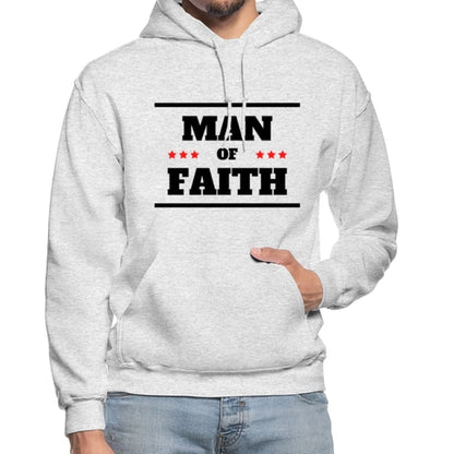 Mens Hoodie - Pullover Hooded Sweatshirt - Graphic/Man of Faith